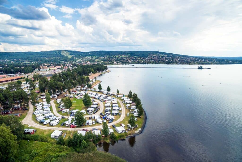 Siljansbadet, campingen