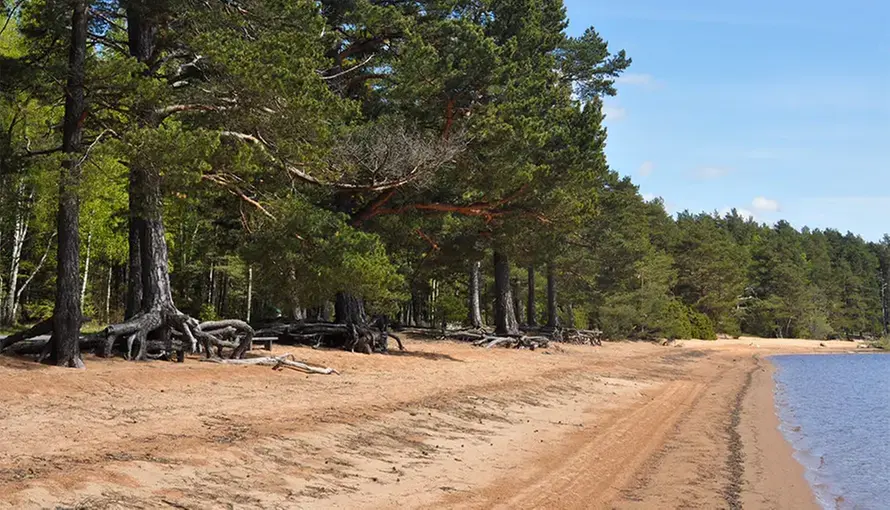Tämta badplats, Säven